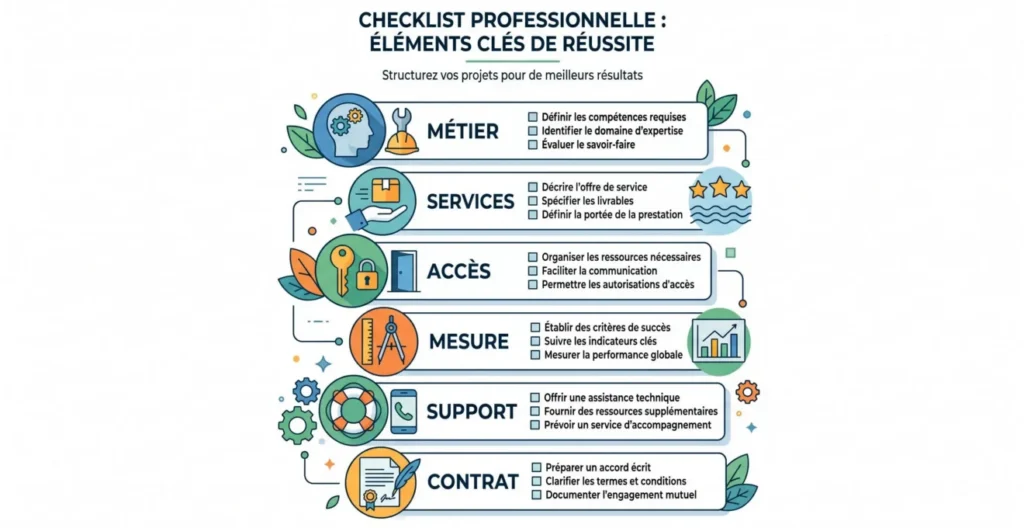 Checklist des points à vérifier avant de signer avec un prestataire digital immobilier